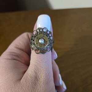 Vintage Brass Bullet Ring